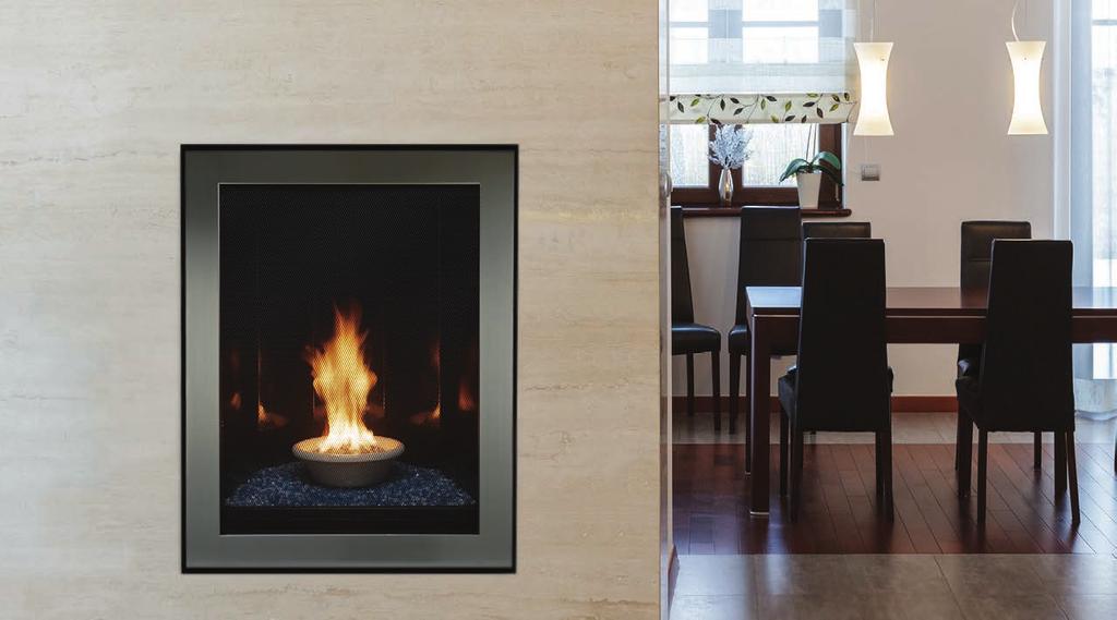 Canvas Portrait-Style Fireplaces Canvas Portrait-Style Contemporary Direct-Vent Fireplace with White Round Bowl and Floating Front in Brushed Nickel Canvas