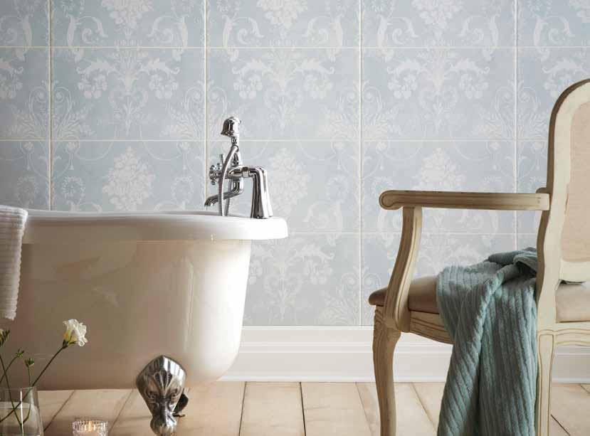 Grey Décor-Part A LA51607 Grey Décor-Part B LA51614 Grey Multiuse Field LA51621 Particularly effective in a contemporary setting, the Wood Effect tiles work well with many Laura Ashley paints,