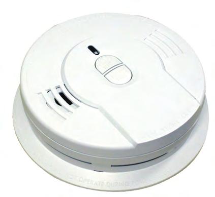 SEALED BATTERY SMOKE ALARM WITH HUSH TM 900-0136-003 i9010 LED INDICATOR A flashing red indicator light with four modes of operation: Standby, alarm mode, hush mode and memory SET TEST/RESET BUTTON