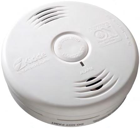 WORRY-FREE BEDROOM SMOKE ALARM SEALED LITHIUM BATTERY POWER WITH VOICE ALARM 21010067 P3010B TEST/HUSH BUTTON A single button that tests alarm circuitry and temporarily silences nuisance alarms.