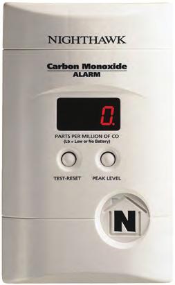AC POWERED, DIGITAL DISPLAY, PLUG-IN CARBON MONOXIDE ALARM 900-0076-01 (SINGLE) 21006973 (6 PACK) KN-COPP-3 DIGITAL DISPLAY Displays the level of carbon monoxide the unit is sensing.