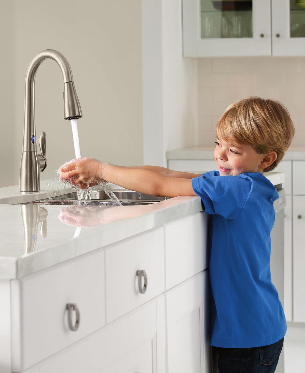 >> 1. MotionSense Imagine the convenience of having a kitchen faucet that can sense what you re trying to accomplish and, with a simple wave of the hand, immediately