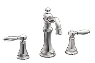 Weymouth in Polished Nickel One of Moen s most popular traditional faucets is now available in a rich Polished Nickel finish.