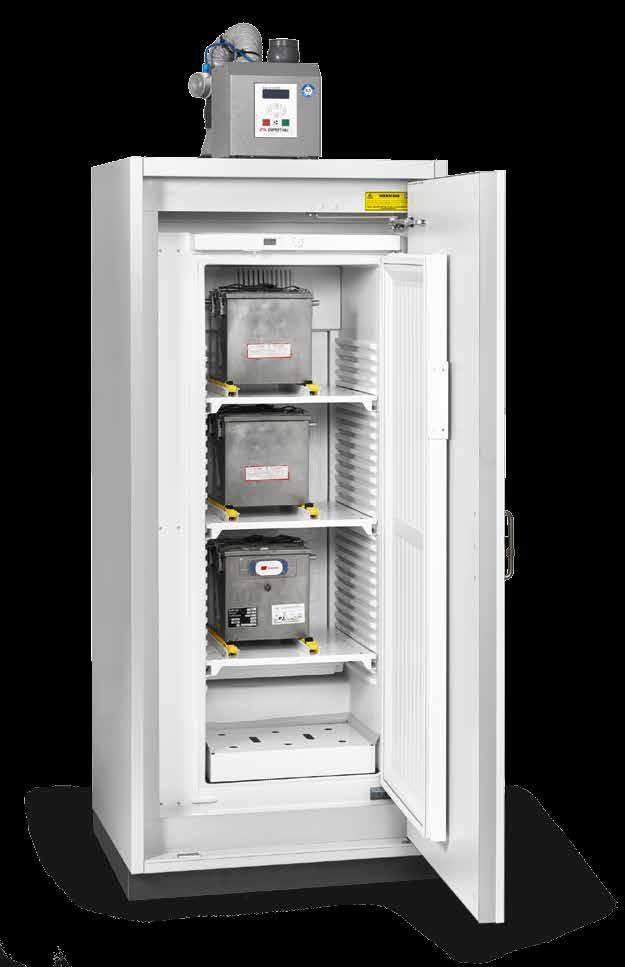 COOL battery XL Type 90 For aircraft battery safety storage The COOL battery XL cabinet is designed to meet the stringent requirements of the Aviation Industry.