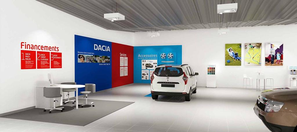 2 Dacia dedicated sales desks 3 Dacia