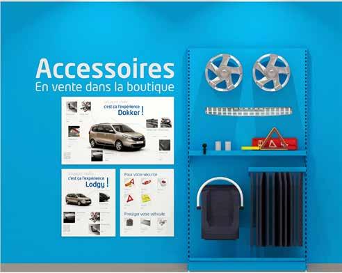 The multi-brand showroom - Accessories - Type 2 Accessibility and choice of tailor-made accessories: Type 2 : A variant of type 1, a combination of Accessories and visuals.