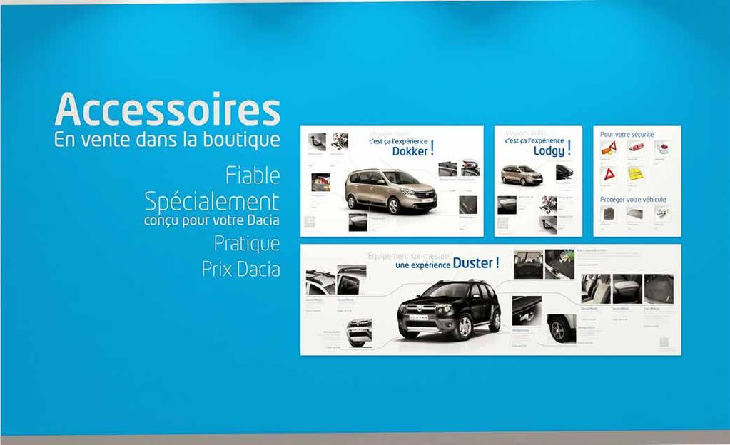 The multi-brand showroom - Accessories - Type 3 Accessibility and choice of tailor-made accessories: Type 3 : A 100% visual option is possible to promote the Accessories. N.B.