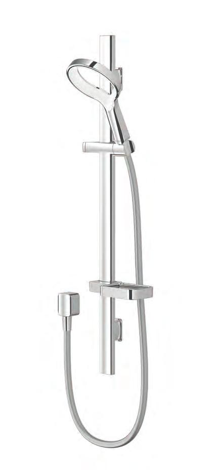 Methven Aio Shower & Tapware Collection Aio Rail Shower 14 LIMESCALE RESISTANT An engineered polymer with hydrophobic properties resists the build-up of limescale.