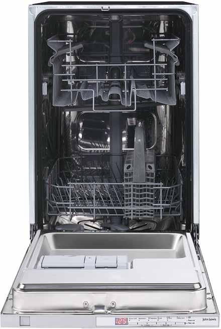 integrated dishwasher JLBIDW1205 Stock number 88700207 399 There are a range of helpful programmes, too, including a speedy 30-minute wash and dry great for keeping bills down or a quick cycle before