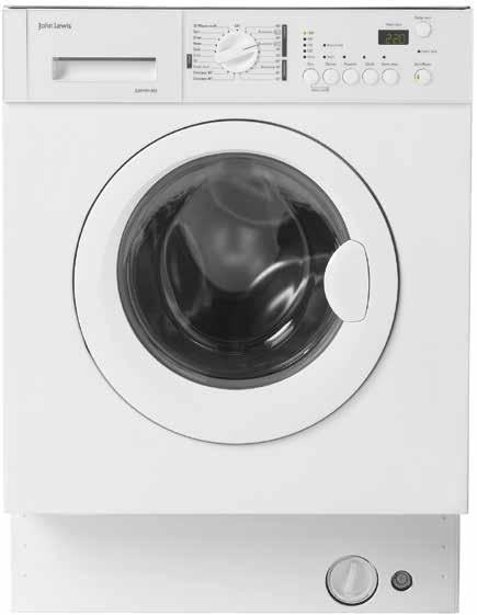 integrated washing machine JLBIWM1402 Stock number 888 30203 449 Designed to fit seamlessly into your kitchen, our built-in washing machine is perfect for hiding laundry discreetly behind closed