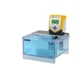 LAUDA Heating thermostats with transparent bath and control head Silver and Gold LAUDA units with transparent plastic baths provide the necessary visibility in all cases where test samples need to be