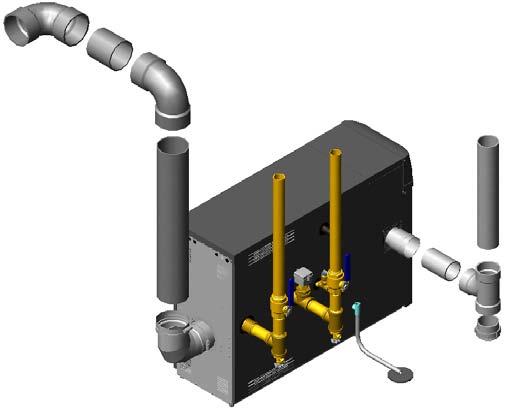 Lx Series Installation and Operation Instructions Trinity Lx Figure 4-3(a) Lx500-600 Near Appliance Venting (CPVC/PVC) Swing Joint to attain slope in horizontal runs Exhaust Vent 4 CPVC OR Exhaust