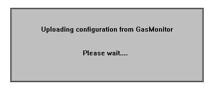 Upload Configuration From Gasmonitor+ 1 Establish communications as detailed earlier. 2 Select Link from the SetGmon toolbar 3 Select Upload from the drop down menu.