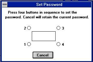Set Password Menu 1 To change the Display Module password select Edit from the SetGmon toolbar and then press the Password button. The following screen appears.