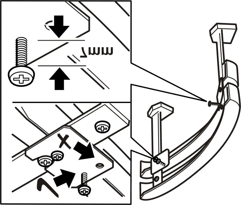 Adjust the screw to this distance (See figure 32). 3. Locate the firefront as in figure 33. The screw heads should locate into the slots in the burner tray. 4.