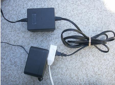 Plug both adaptors into the extension cord.