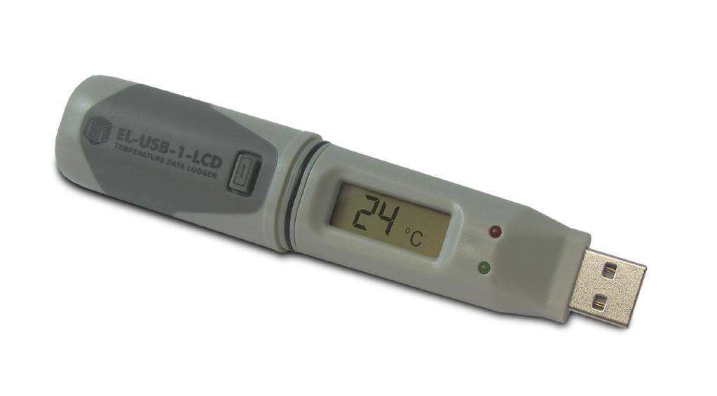 Temperature Data Logger with LCD ORDERING INFORMATION Standard Data Logger (Data Logger, Software on CD, Battery) Replacement Battery EL-USB-1-LCD BAT 3V6 1/2AA FEATURES measurement range USB