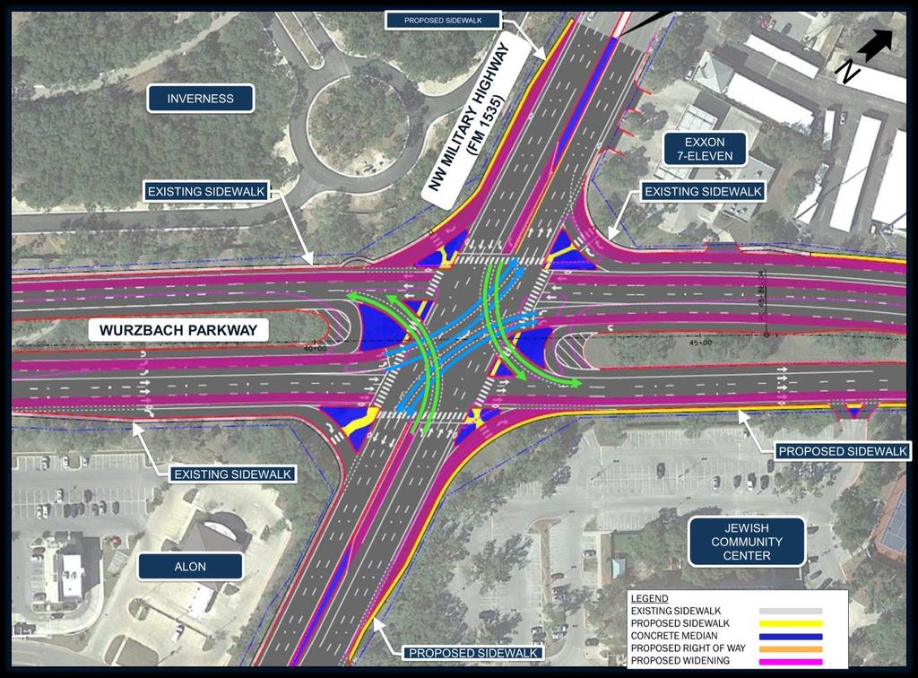 Benefits of Dual Left Turns Wurzbach Pkwy & NW Military Hwy.
