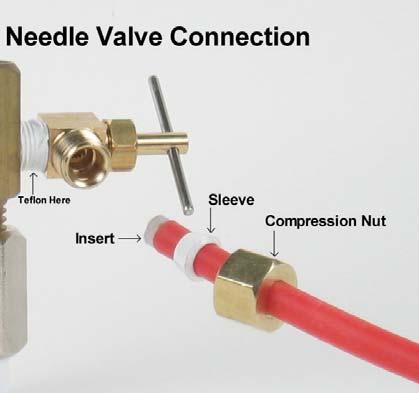 Fig. 6C Fig. 6D Fig. 6E 4. Needle Valve: See Fig. 6C. Screw the Needle Valve onto the Adaptor tightly.