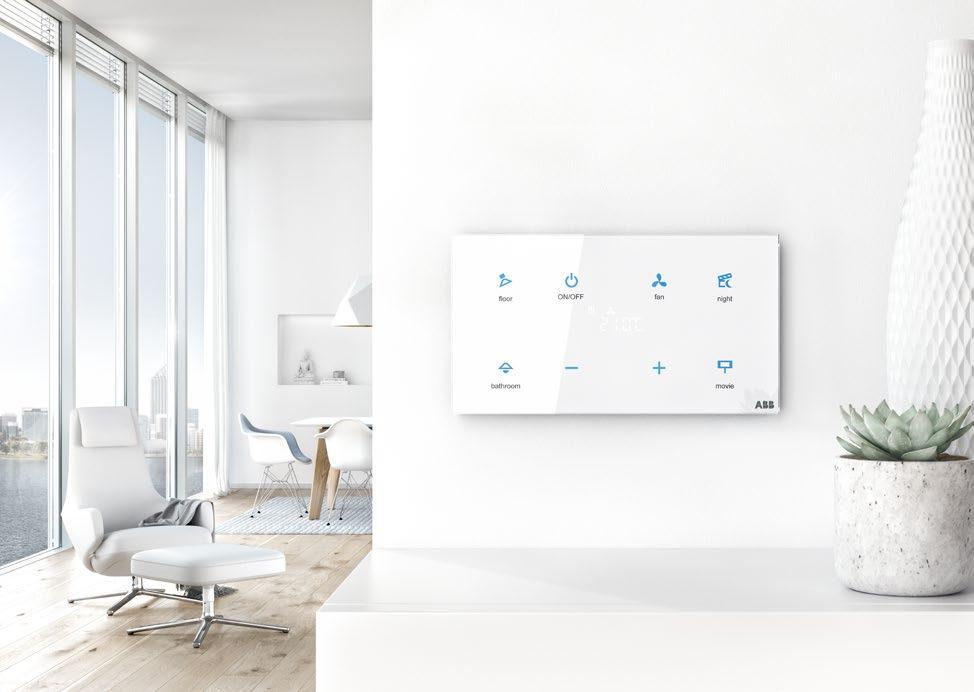 ABB-tacteo KNX meets all the requirements that a modern design demands the highest levels of quality and above all comfort: from blinds, lighting and heating to media and access, everything is easy