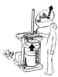 Do not work inside the machine SAFETY CHECK - Check the limit switch and the plastic piston that is actuated by the switch in accordance with the instructions in the service