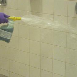 14 Clean showers and tubs Use multi-purpose restroom cleaner for removal of soap scum.