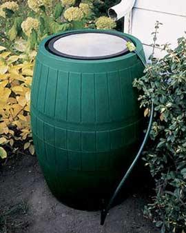Position the rain barrel carefully so that it catches the water from a light rain as well as a more forceful flow during a downpour. When the barrel is full it can weigh over 500 pounds!