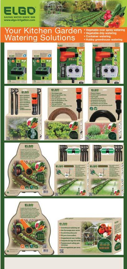 Elgo presents an inventive new Kitchen Garden watering kits range especially designed for hobby gardeners. This range provides the solution that many customers in Europe are looking for.