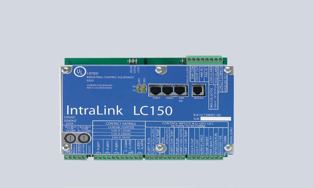 Diagnostics On board communication and diagnostics LED support troubleshooting 2 Built-in RS-232 Serial Ports Supports Modbus, DF1 and IntraLink Open The LC150 Supports a Wide Variety of