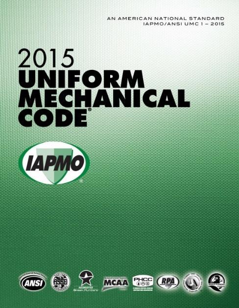 Uniform Mechanical Code (UMC) are the major