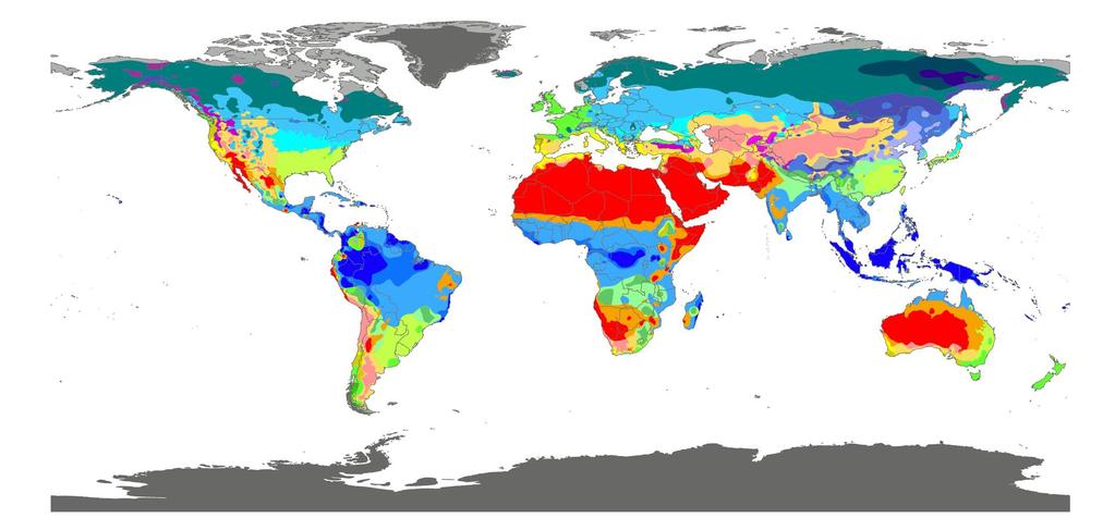 High ambient temperatures World_Koppen_Map.png: Peel, M. C., Finlayson, B. L., and McMahon, T. A.