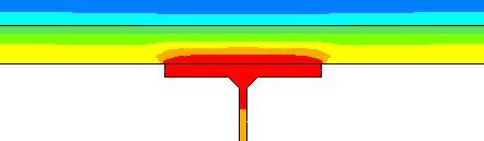 Thermal action on structure Composite Slab Column 1 side exposed