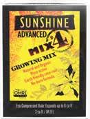 Sunshine Advanced Mix #4 Sunshine Advanced #4 Growing Mix is recommended for indoor growing This myco-active mix retains moisture while providing improved root aeration and drainage Expands up to 2x