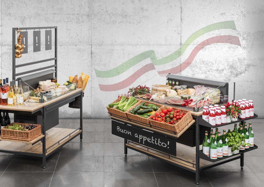 SHOP SOLUTIONS PRESENTATION SYSTEMS YOURTABLE COOL YourTable Cool simultaneously stylish and cool Fine produce, freshly presented: Enhance your fresh produce department in the entrance area and
