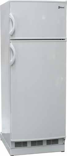 CSA Certified Two (2) Cubic Foot freezer space Eight (8) Cubic Foot refrigerator space Approximate gas usage per day: 1.3 lb.