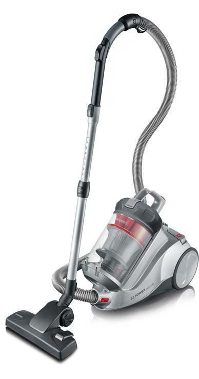 MY 7115 S POWER nonstopxl Silent, powerful & constant vacuuming performance* Bagless Cylinder, polar silver / garnet red rated power: approx.