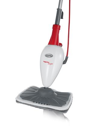 ST 7181 Hygenius delight dry-steam-mop Steam-Mop, snowwhite/ garnet red rated power: 1550 W ready for use within only 30 seconds water tank refillable during operation without waiting time Dry-Steam,