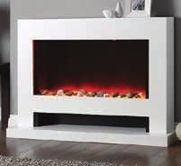 Galaxy The contemporary Galaxy electric suite supplied in white / black finish is ideal for modern living spaces.