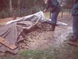 Keep your compost pile covered during the rainy season