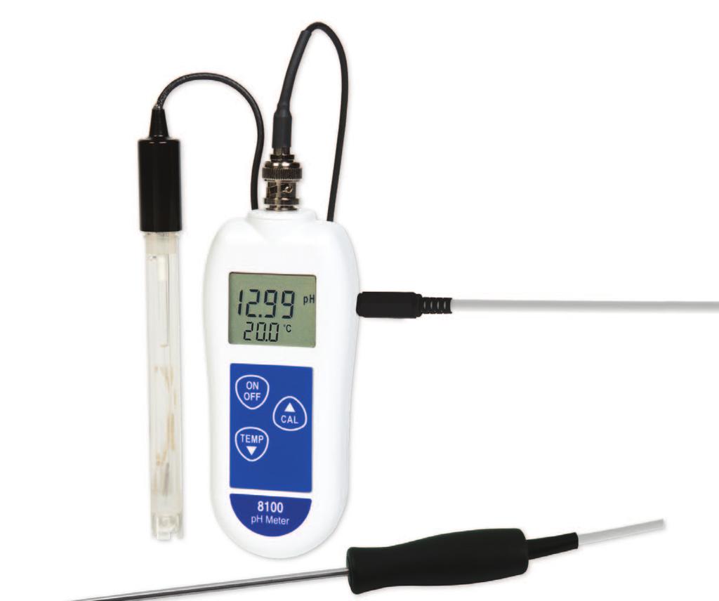 8000 ph meter & interchangeable electrode l easy to use re-calibration function l 2 year guarantee The 8000 ph meter features an easy to read, LCD and is supplied with a budget ph electrode.