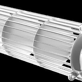 larger surface of the air inlet allows the heat exchanger to be fully utilized.