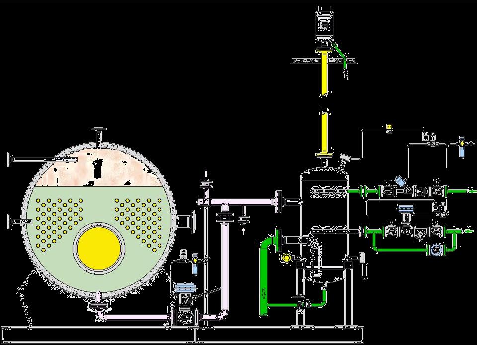 The blowdown and cooling units are used in the modern boiler houses to cool hot waste water and steam boiler blowdown
