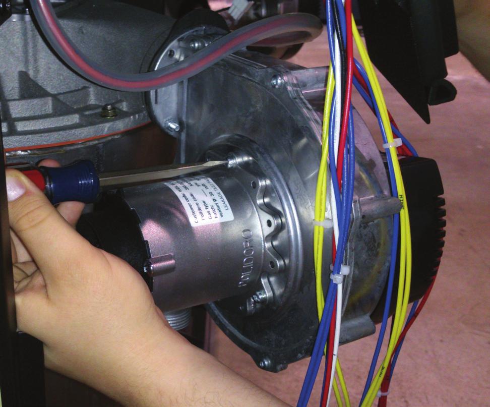 Ensure o-ring is seated properly in groove on blower, see Figure 7. Figure 7 Inspecting and installing the new o-ring 11. Insert three (3) new Torx screws from conversion kit to hold venturi in place.