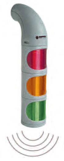 494 LED Beacon / Siren Combination LED Beacon with integrated Siren (1 tier) High visibility LED Traffic Light with independently triggerable integrated siren Colour intensive light effect thanks to