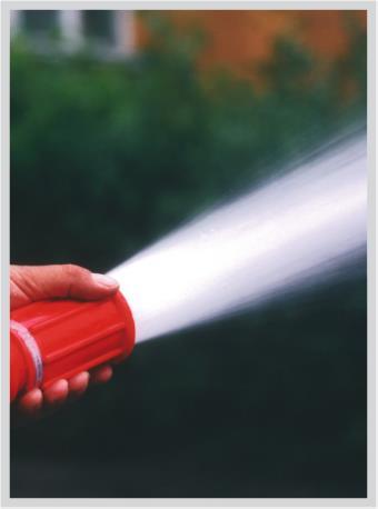 conical spray: not less than 45 The hose shall terminate in a