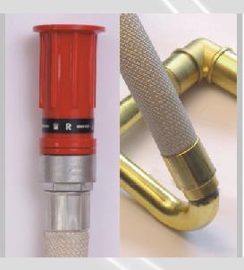 Advantages of our hydrants: Crimped connection of nozzle with water axis.