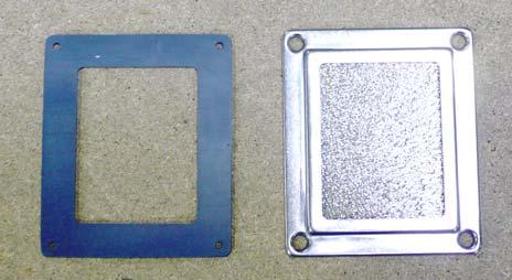 GASKET Refit glass front taking care that gasket is in position around stainless steel frame.