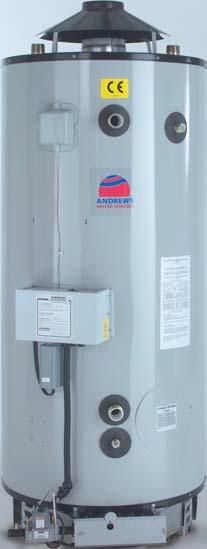 HIflo Atmospheric Range 42.8kW to 139kW (517 l/hr to 1598 l/hr recovery rate through 56ºC rise) Six models, ranging from 42.