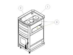 3. Installation and preheating of the sauna heater heater and the height from the floor are shown in clause 1.