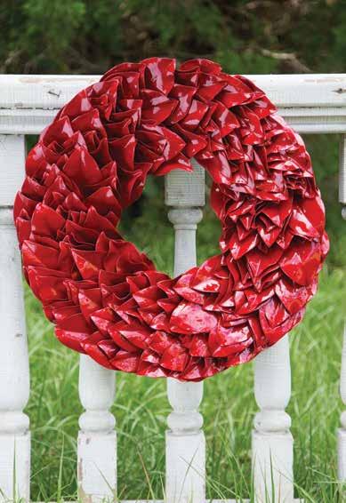 just add LACQUER THE MAGNOLIA COMPANY was honored to produce beautiful custom-sized red lacquer wreaths and exquisite 60 double ring original wreaths